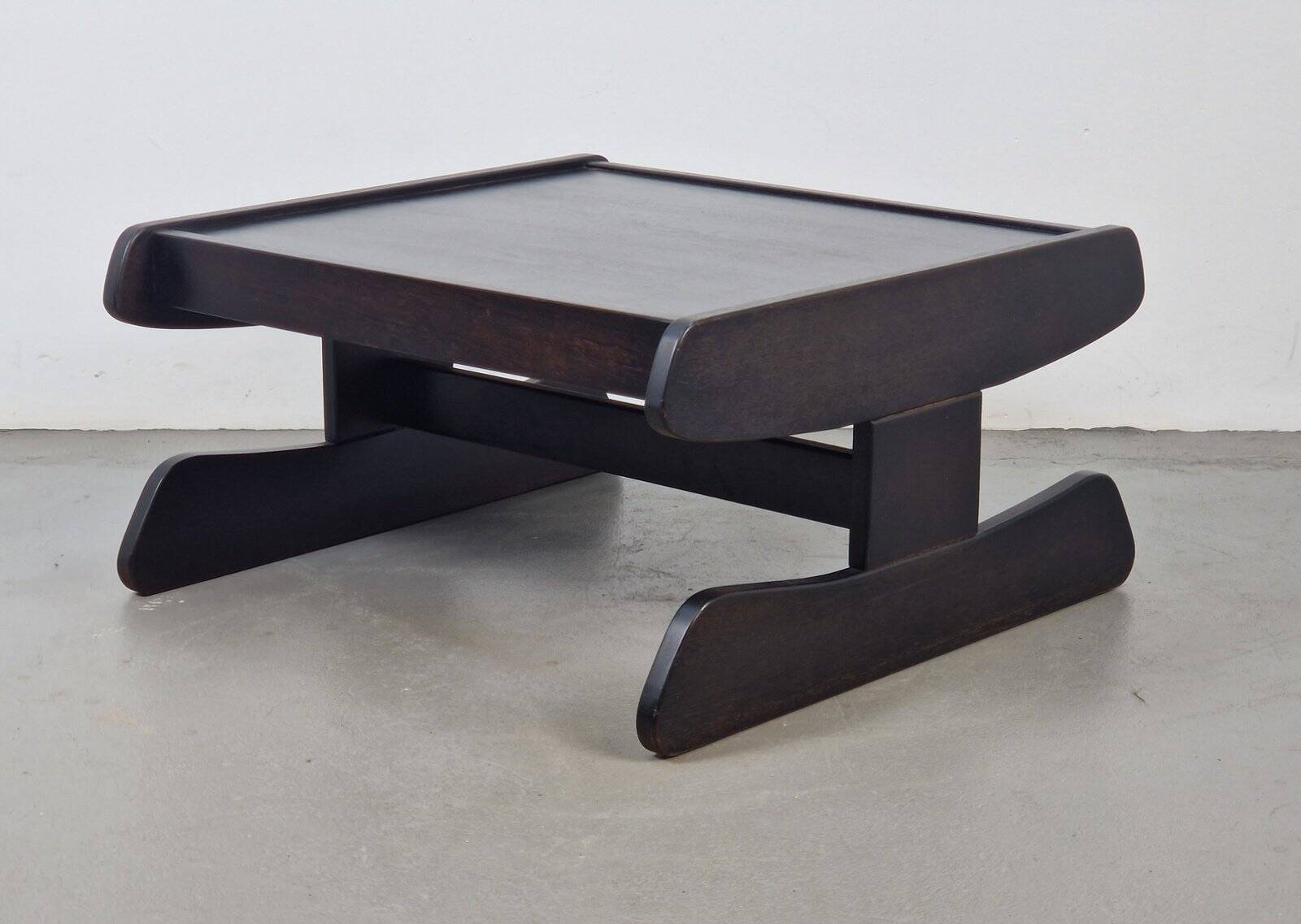 Postmodern Architectural Wooden Coffee Table, Germany, 1970s