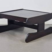 Postmodern Architectural Wooden Coffee Table, Germany, 1970s