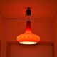 Suspension Putzler en opaline rouge vintage 1970s