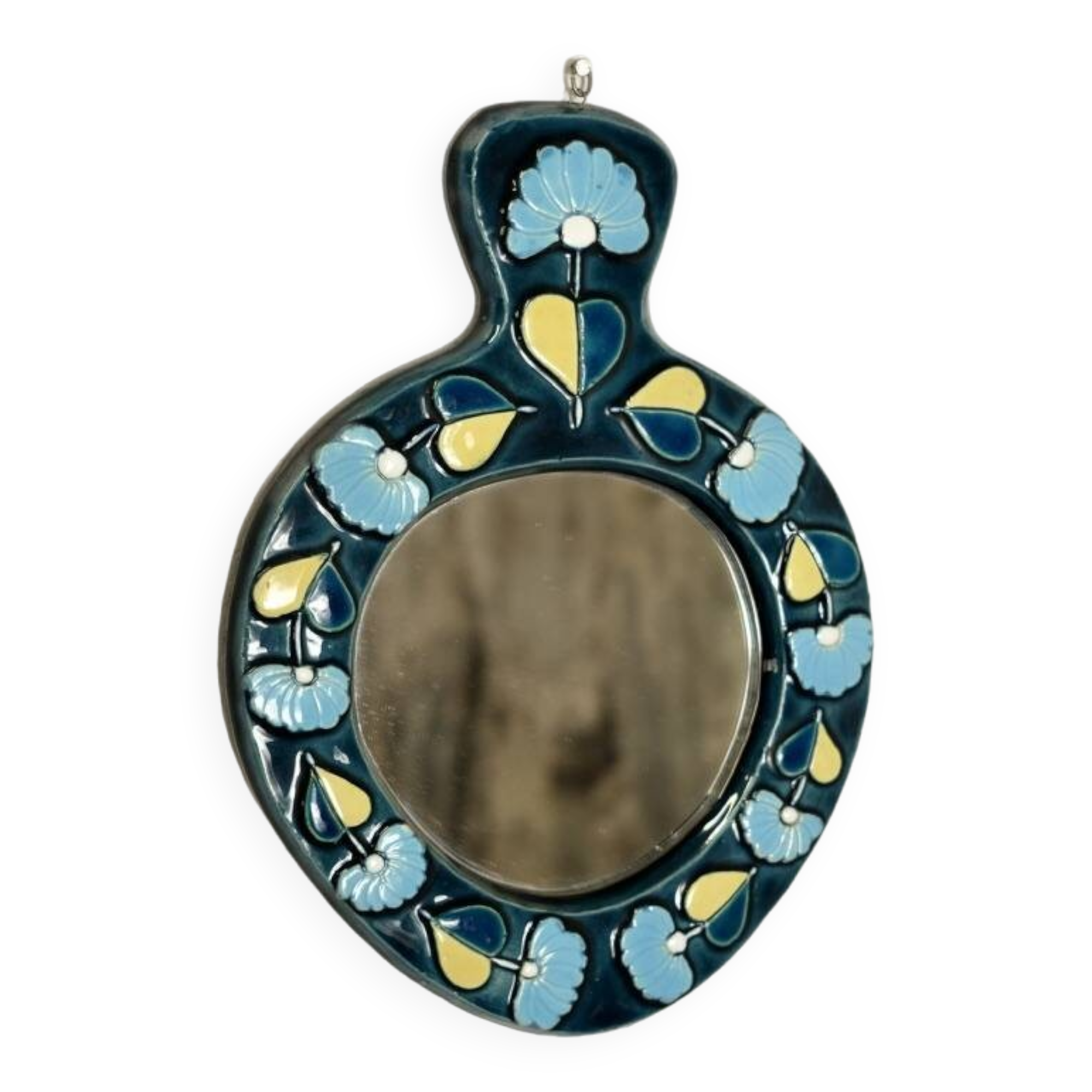 Ceramic mirror by Mithé Espelt, 1960s