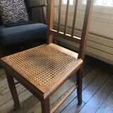 Chaise cannée en chêne
