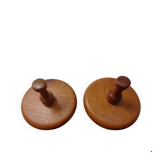 Danish Teak Hooks, 1960s, Set of 2
