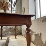 2m walnut drapery farm table