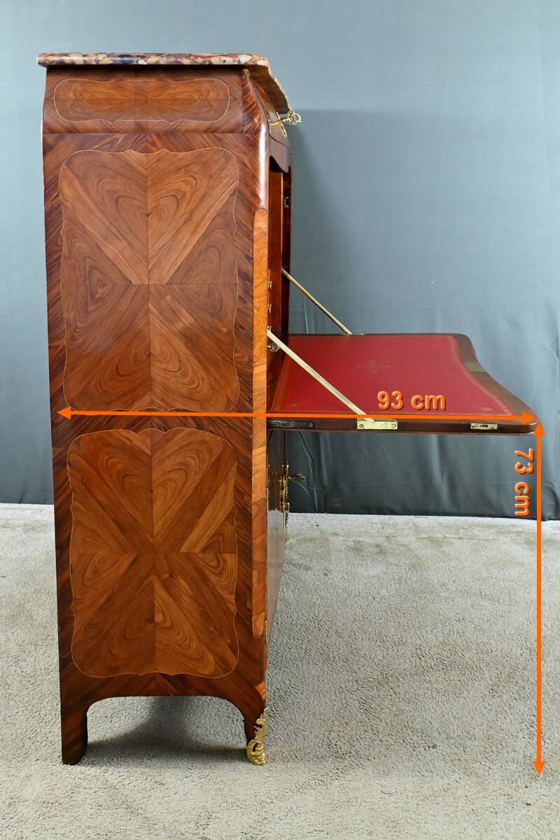 Precious wood secretary, Louis XV – Late 18th century