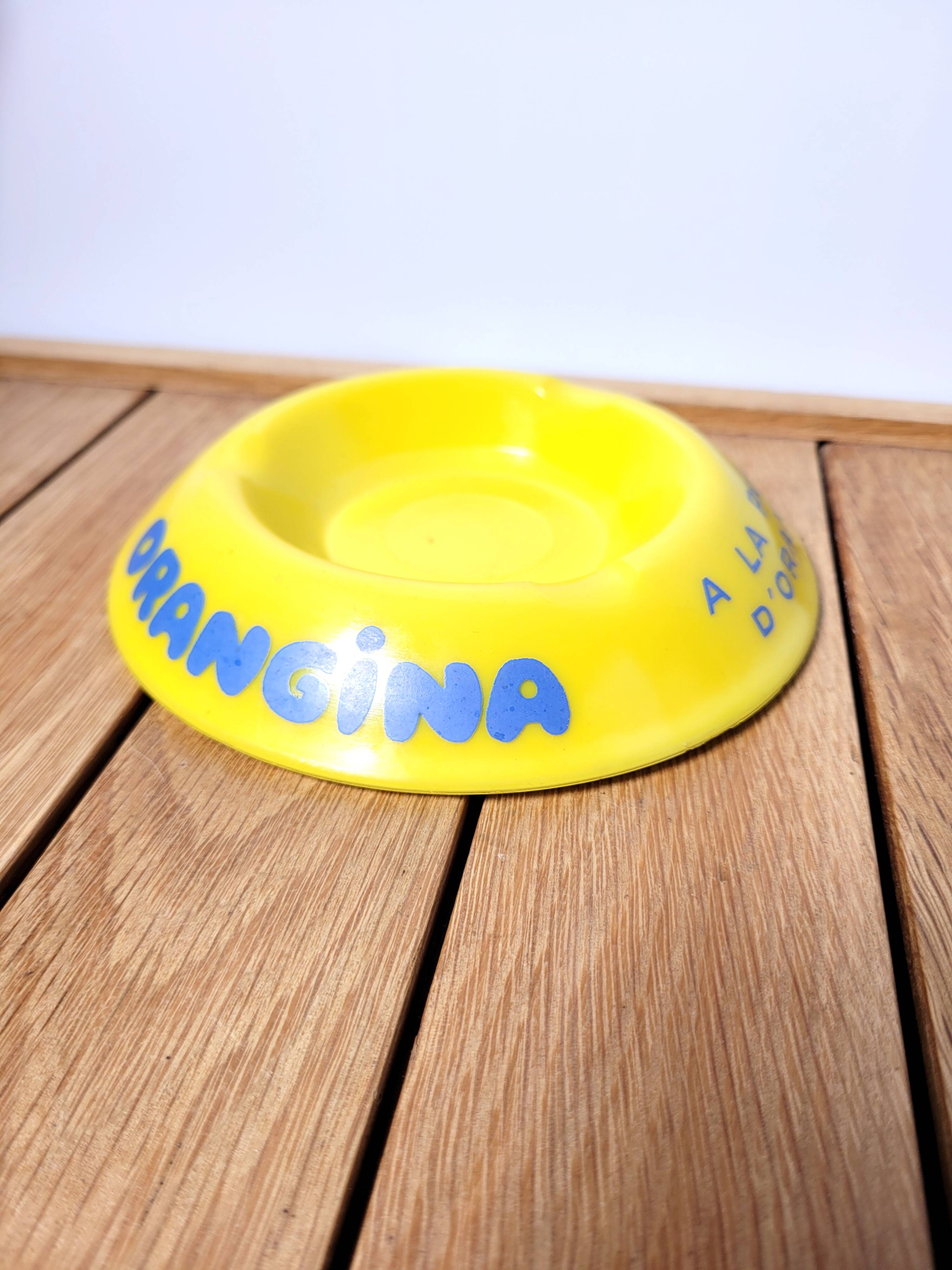 Orangina bistro ashtray in opaline