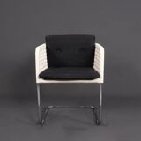Tecta D43 White Cantilever Chairs, 1980s, Set of 4