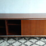 Row 70's chrome and teak plywood