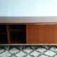 Row 70's chrome and teak plywood