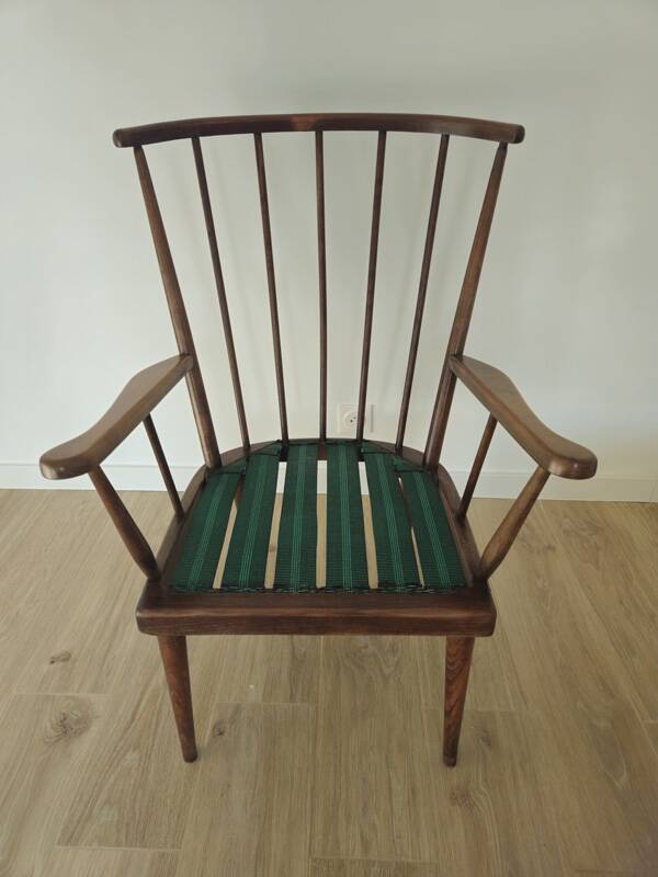 Fauteuil Baumann modèle éventail vintage