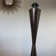 Pair of wooden diabolo lamps workshop lumen 80s