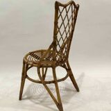 Set of 4 rattan chairs from the 60s