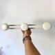 Vintage metal coat rack with 3 hooks