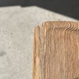 Side table in blond teak openwork tray