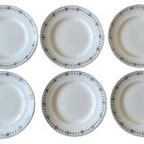 Antique flat earthenware plates from Saint-Amand (North)