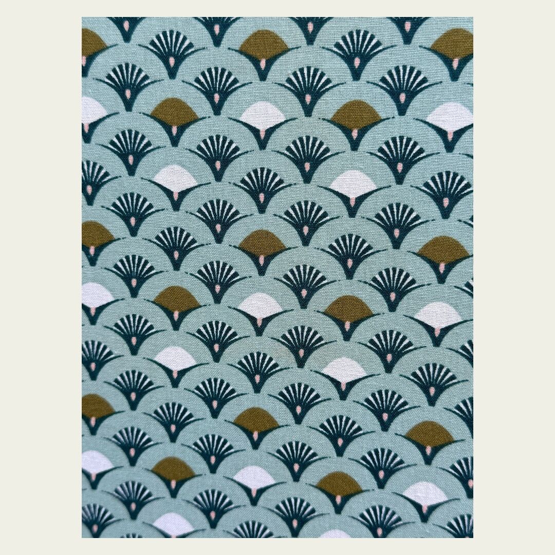 Vintage grey-green glass cabinet from the 1960s.