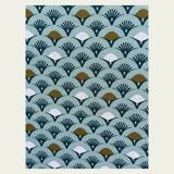 Vintage grey-green glass cabinet from the 1960s.