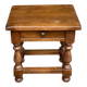 Tabouret table de chevet espagnole en chêne massif années 50