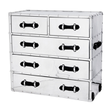 Aluminium and leather dresser