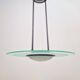 Vintage Italian Glass Disc UFO Pendant Lamp, 1980s