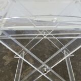 Vintage plexiglass serving tray or side table