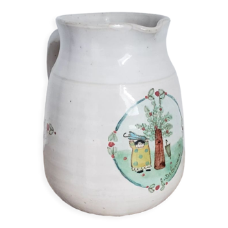 Hand-painted pitcher