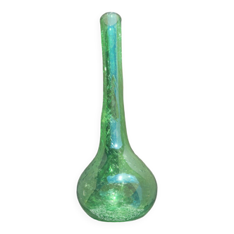 Biot bubbled glass soliflore vase
