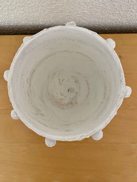 Vase vintage relooké blanc