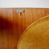 Vintage rosewood and ceramic mirror by berthold muller 1950