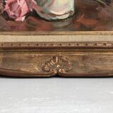 Still life bouquet of flowers oil painting