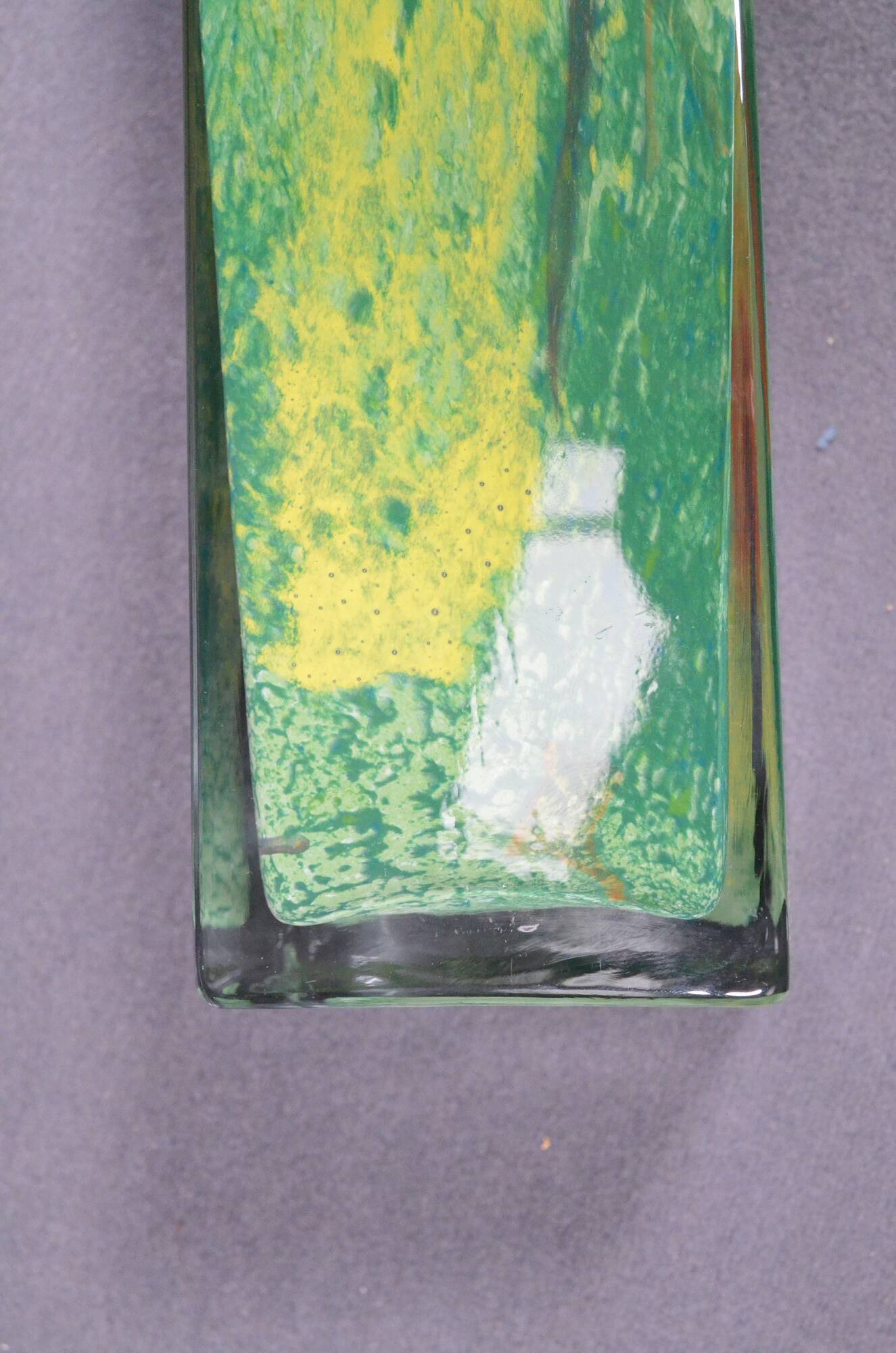 Vase La Rochère en verre soufflé polychrome, années 1970