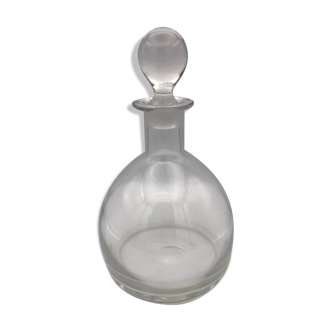Flacon bouteille en verre fiole et bouchon de forme arrondie 24,5 cm