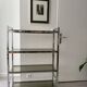 Chrome and smoked glass bookcase/shelf, circa 1970