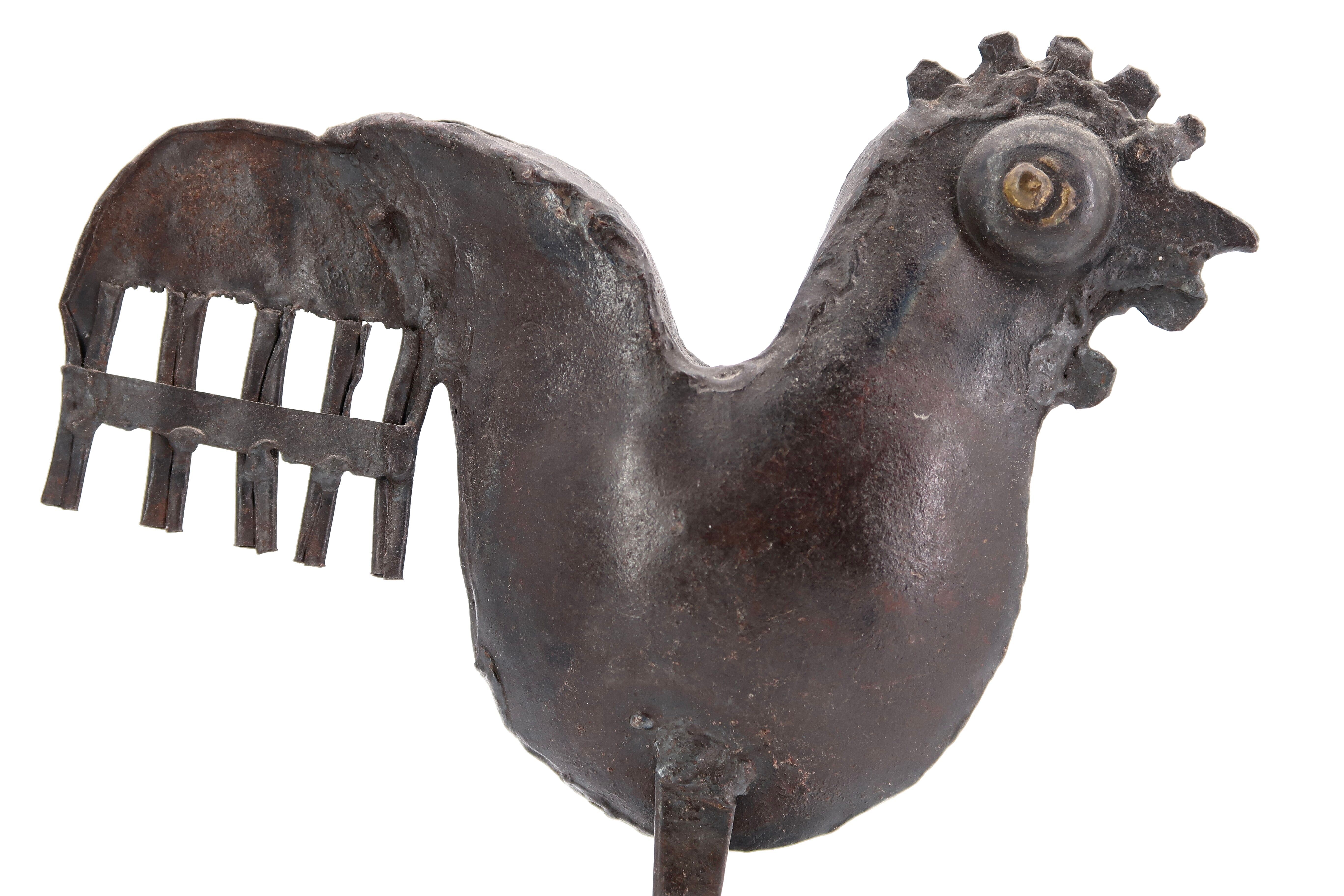 Brutalist metal bird, 80s