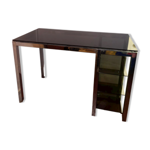 bureau en verre vintage