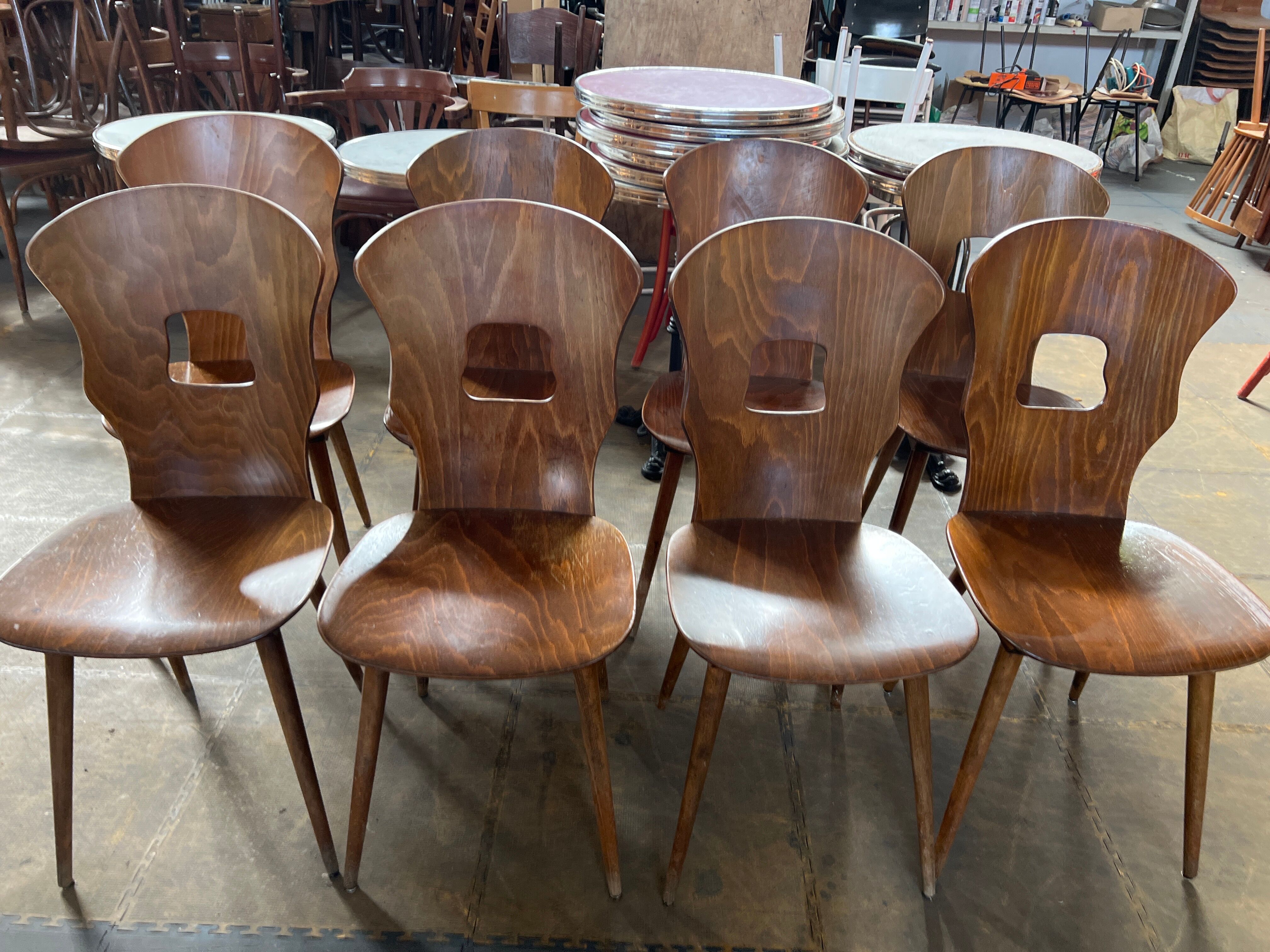 Lot 8 Baumann chairs, Gentian model