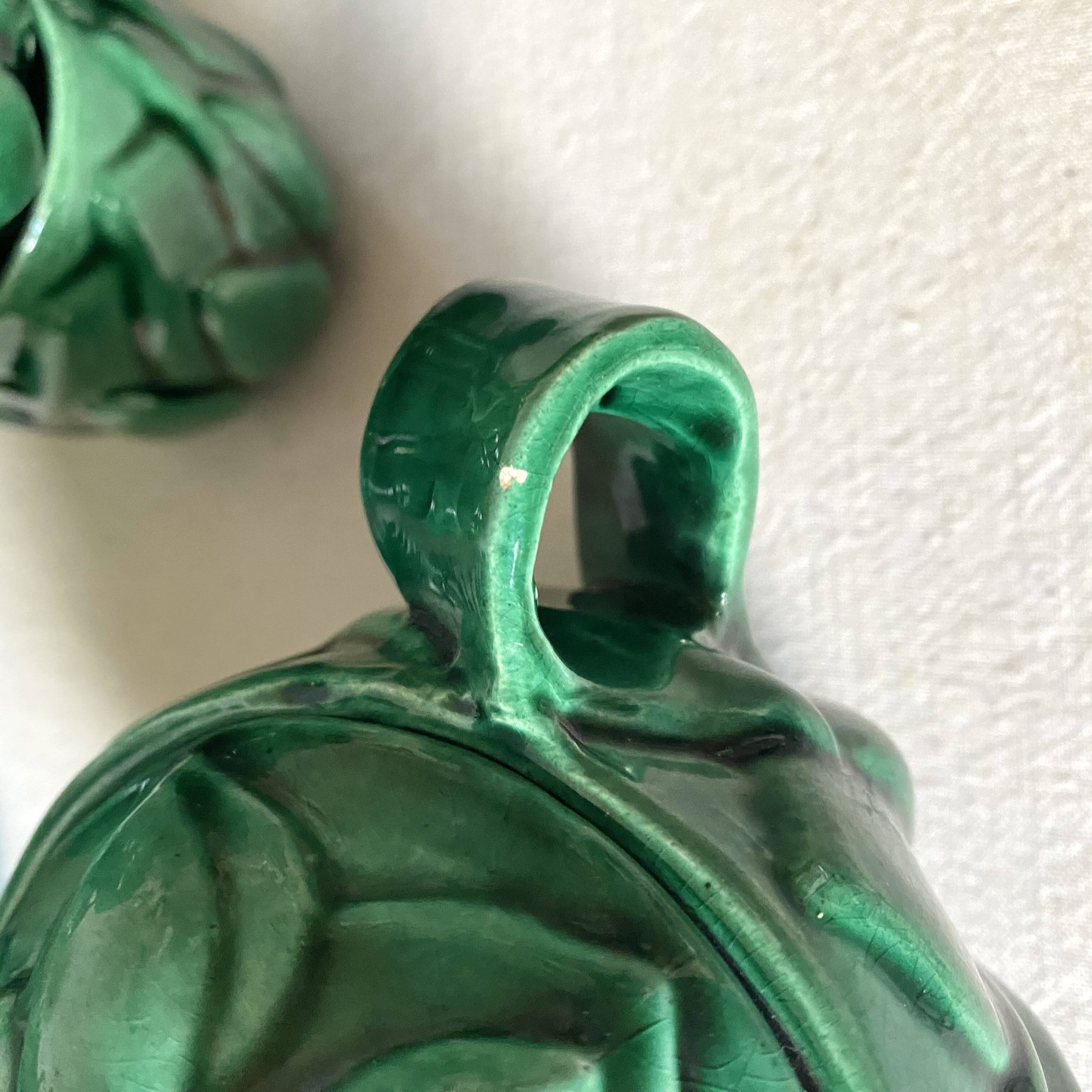 Antique slip cups with saucers, sugar bowl and milk pitcher