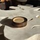 Set of 6 small stoneware dessert plates, Oxford brand, made in Brazil