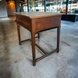 Vintage oak high table / drawing table with deep drawers