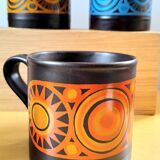 Set of 5 mugs Staffordshire 70s