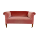 Vintage pink velvet two seater sofa