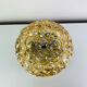 Amber glass Bubble wall light in the style of Helena Tynell, snail model. 60s.