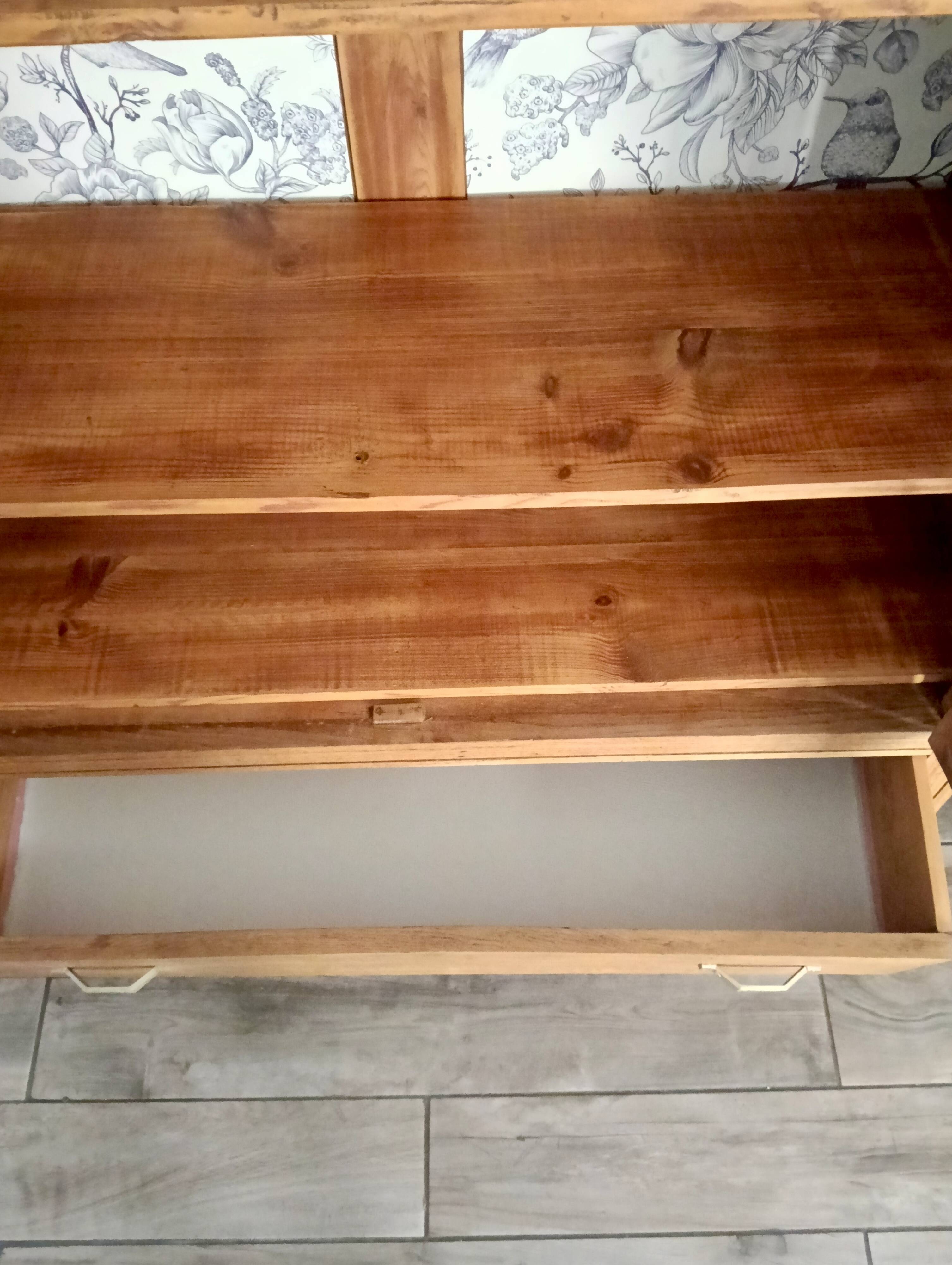 Parisian display cabinet in solid oak
