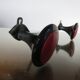 Coat rack in Bakelite and metal, 2 hooks 50 years 60