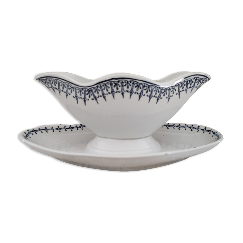 Saucier Ancien St Amand – Faïence Multicolore – Occasion – État Correct