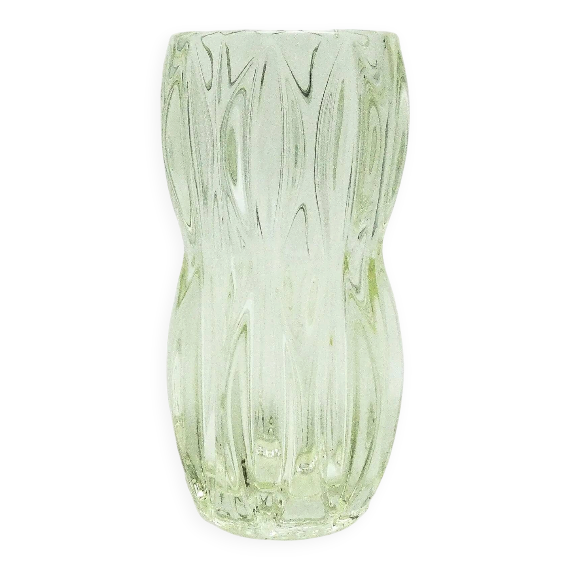 Vase, art déco, en verre violet, conçu par R. Schrotter, Inwald Glassworks, Tchécoslovaquie, années 1930