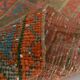 2x9 Vintage Coral Orange & Green Turkish Runner Rug, 70x275Cm