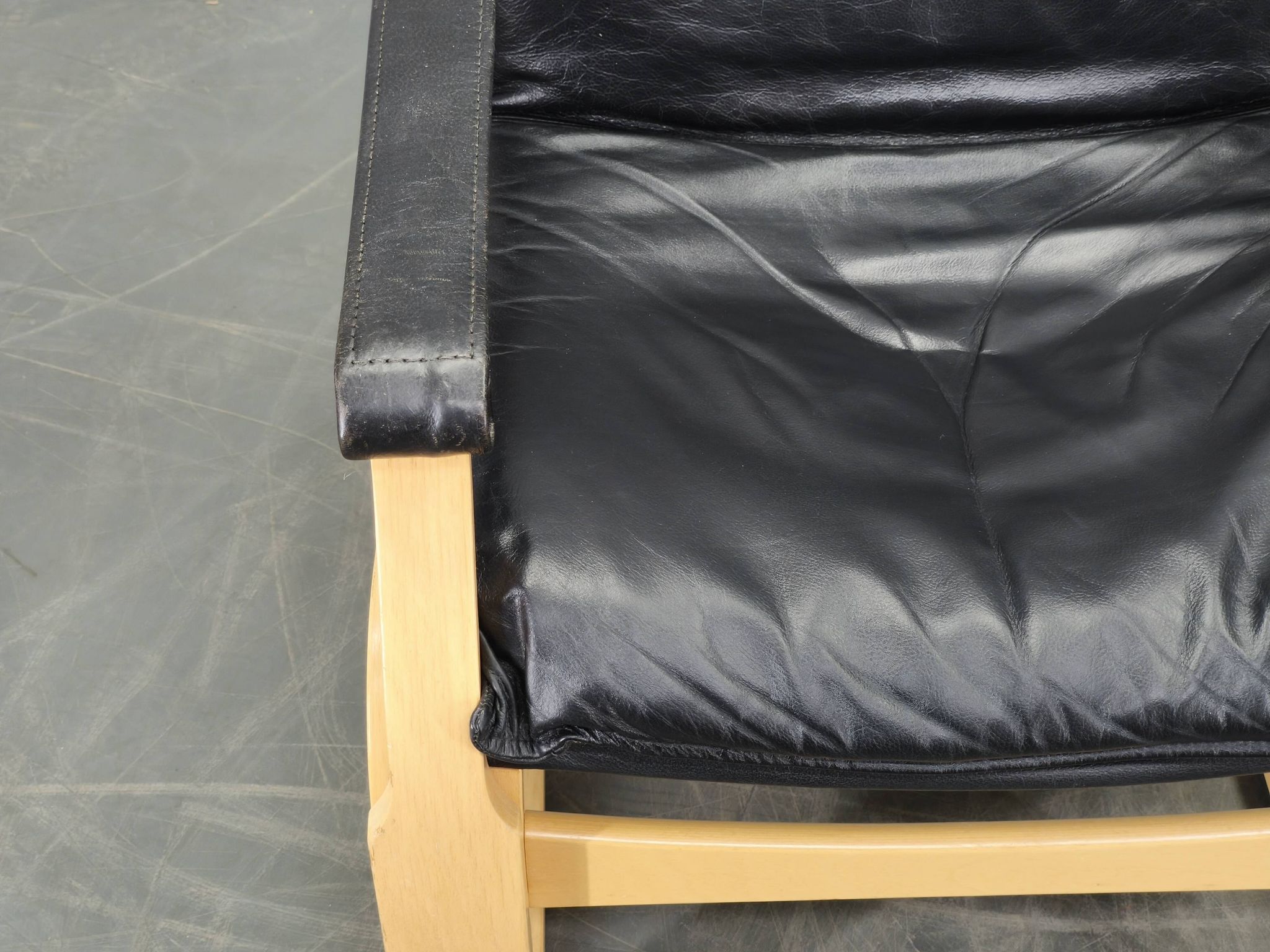 Pair of Leather Lounge Chairs by Åke Fribytter for Nelo Kroken 1960s