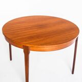 Vintage Scandinavian style table with central extension. Teak wood. France, 1960s