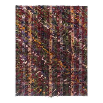 Tapis vintage turc de Oushak, tissé à la main 121x148 cm