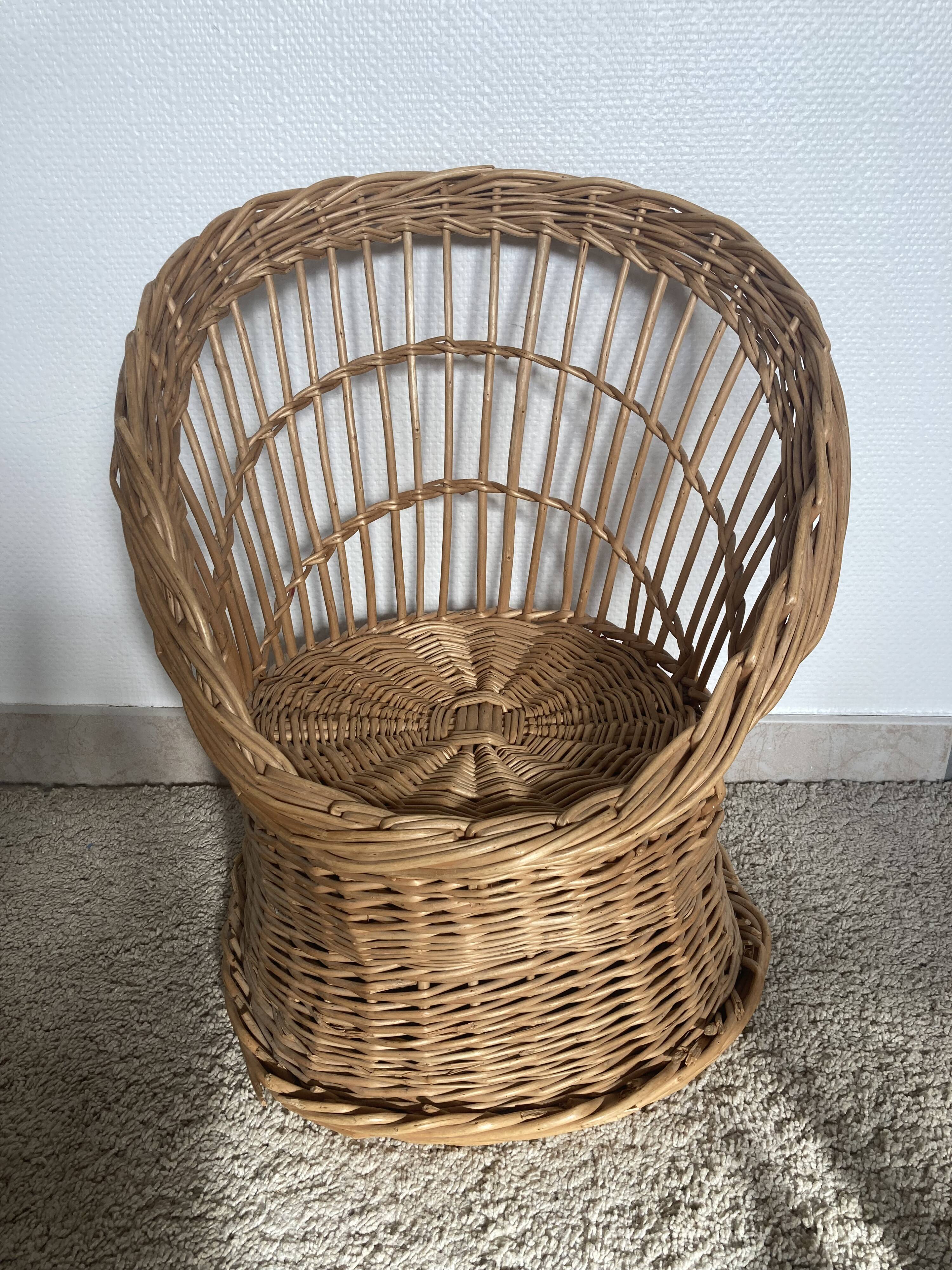 Children's rattan chair